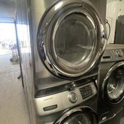 Samsung Stainless Steel Front Loader Washer And Dryer Set 