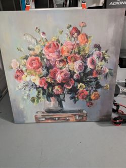 Canvas with flowers