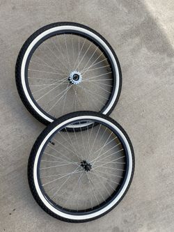 24 Schwinn OEM Wheelset (black) Whitewall Tires Bmx Cruiser Gt Dyno Kenda Bicycles I