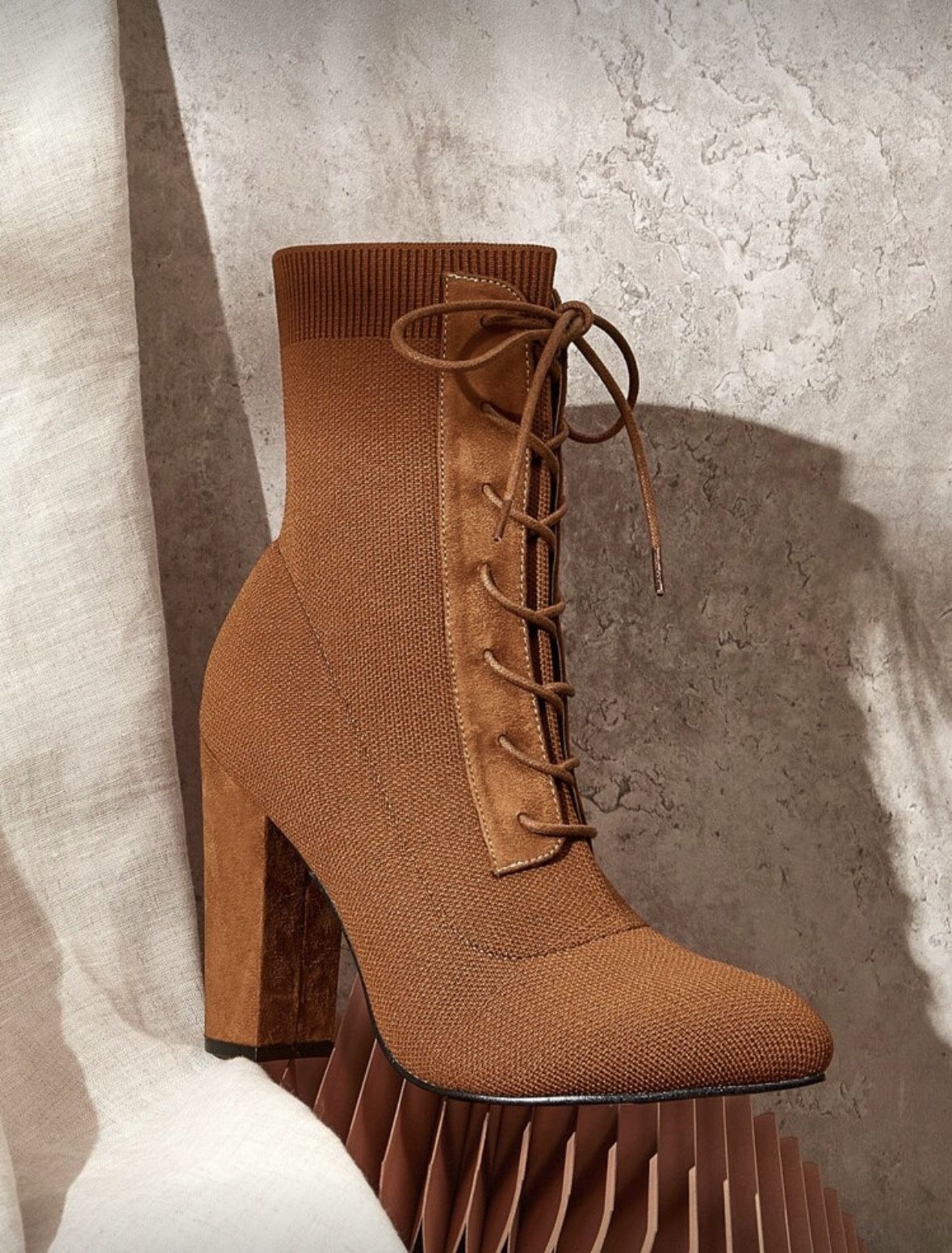 High Heel Lace Up Boots