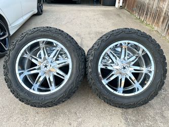 20x10 INCH DFD OFF-ROAD RIMS WITH 33x12.50R20 TIRES