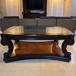 Genuine Wood Coffee Table and End Table Set