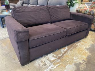 Plum Colored Fabric Loveseat