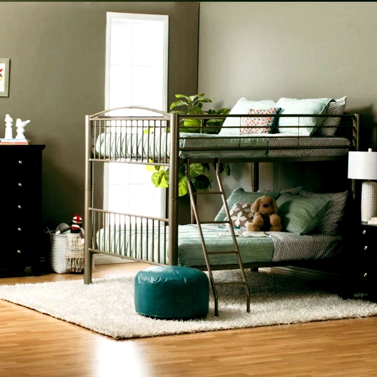 Greyson Full-Over-Full Metal Bunk Bed — Converts to 2 Full Beds — Like New