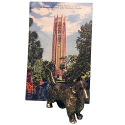 Vintage Bok Tower Gardens Singing Tower Metal Pewter Scotty Dog Scottish Terrier