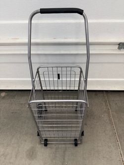 Metal folding utility cart