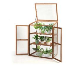 Portable Wooden Cold Frame Greenhouse Bran New Just Assembled