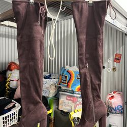 Boots (unknown Brand) Maroon/purple 