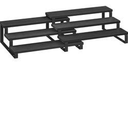 SONGMICS Elevadores de Exhibición, Juego de 2 Soportes Organizadores de Perfume de Madera Diseñada, Soporte Elevador de Cupcakes de 3 Niveles, Estante