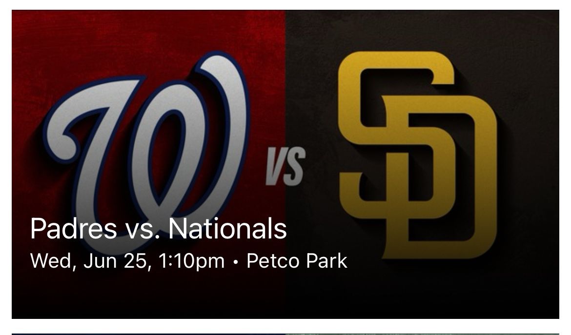Padres Tickets - 2 Per game