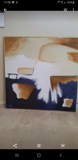 Wall art on large canvas in frame