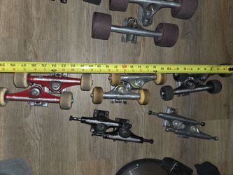Lot of Used Skateboard Trucks and Wheels