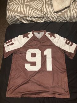 Football Jersey #91 Maroon and White