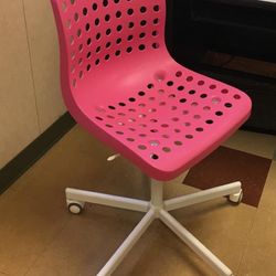Pink IKEA Swivel Desk Chair