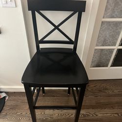 4 Black Bar stools