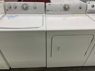 Large capacity washer and dryer set with warranty delivery available