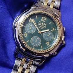 Guess Waterpro Vintage Chrono Green Dial Men's Watch 42mm