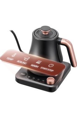 Gooseneck Electric Kettle: 1000W Electric Kettles with Temperature Control 0.8L Stainless Steel Electric Tea Kettle Gooseneck Kettle for Coffee Tea Ke