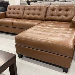 Living Room Sectional Couch/ Real Leather