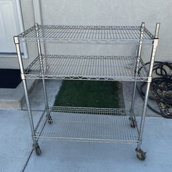 Free Metal Rolling Storage Shelf (3-Tier)