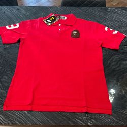 Bape Polo Shirt Red
