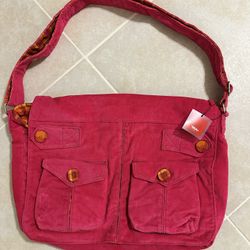 NWT Mossimo Hot Pink Messenger Bag, Laptop Bag, Purse, Tote, Shoulder Bag 