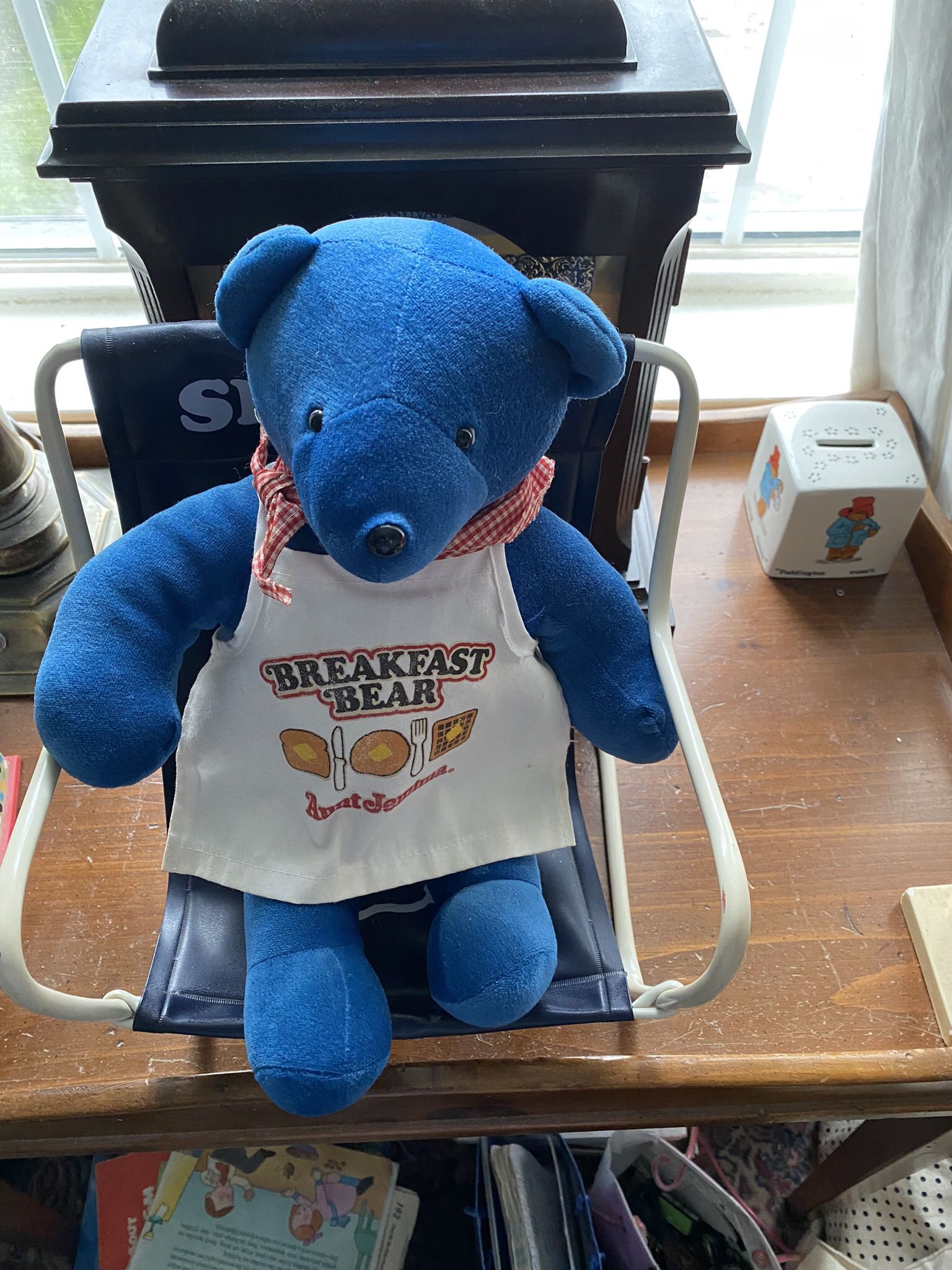 Rare Plush Aunt Jemima Breakfast Bear Wearing Apron and Bandana