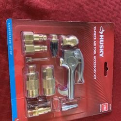 Husky 13 Piece Brass Air Compressor Accessory Kit 1/4" compressor setup