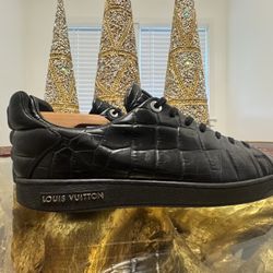 Louis Vuitton Leather Low-Top Sneakers 8 1/2