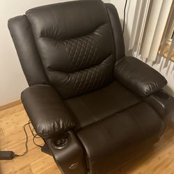 Massage Recliner Chair Black 