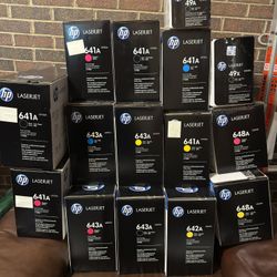 NEW HP LaserJet Toner Cartridge Lot and Fuser Kit