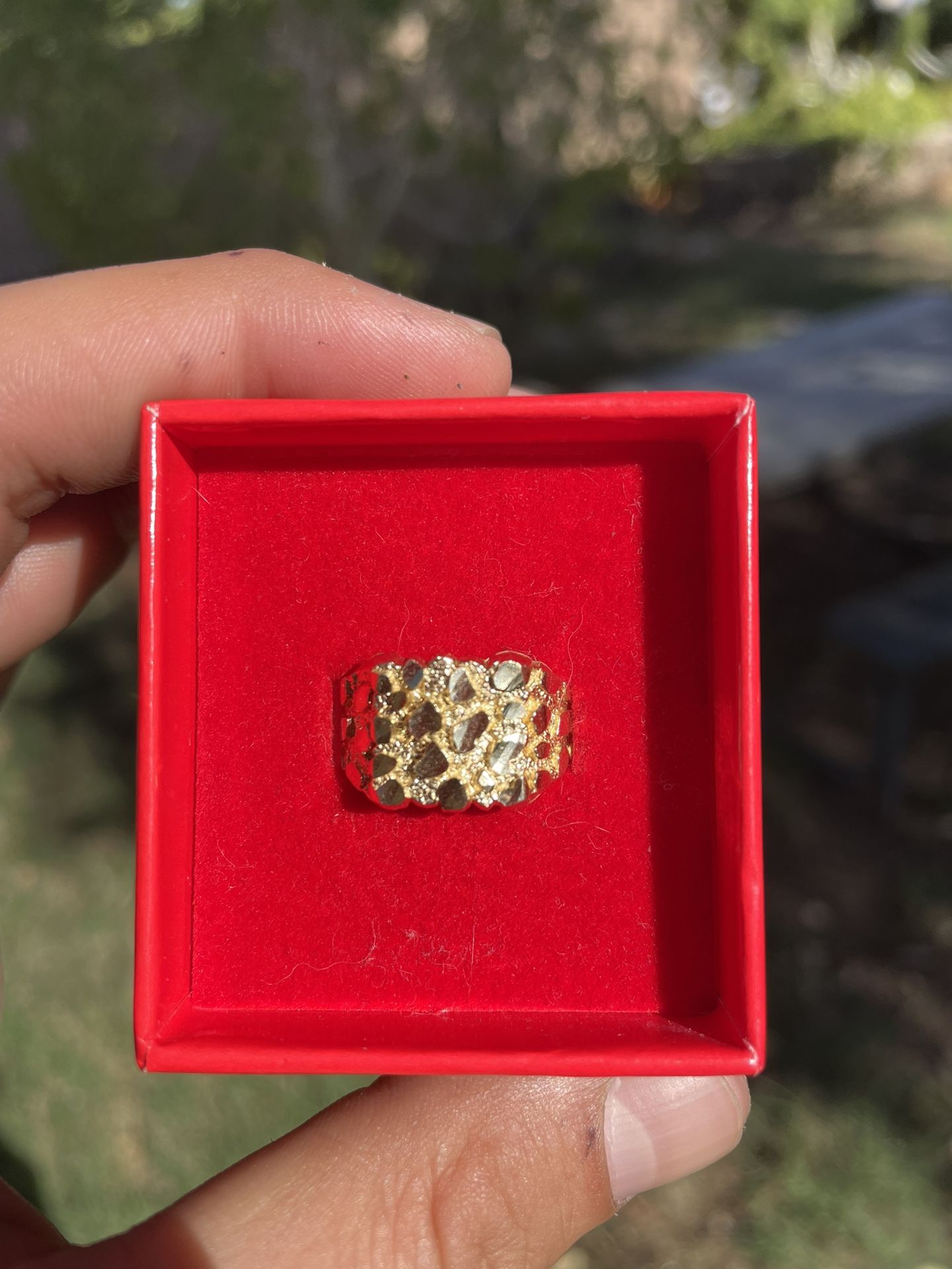 10k Gold Nugget Ring 