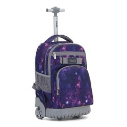 Tilami 18-inch Deep Galaxy Rolling Backpack for Kids