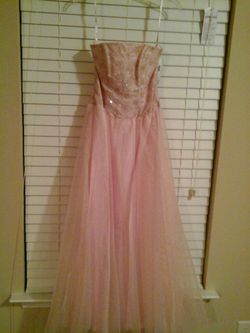 Zum zum pink/gold strapless dress