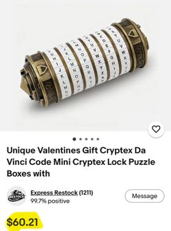Da Vinci Code Mini Cryptex Creative Puzzle Box