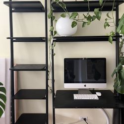 ladder Desk Ladder Shelf CB2 Black Modern 