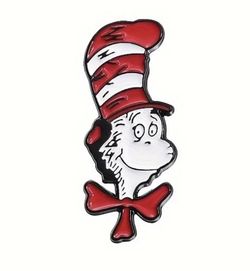 Dr. Seuss' The Cat In The Hat Animated TV Show Head and Hat Metal Pin 