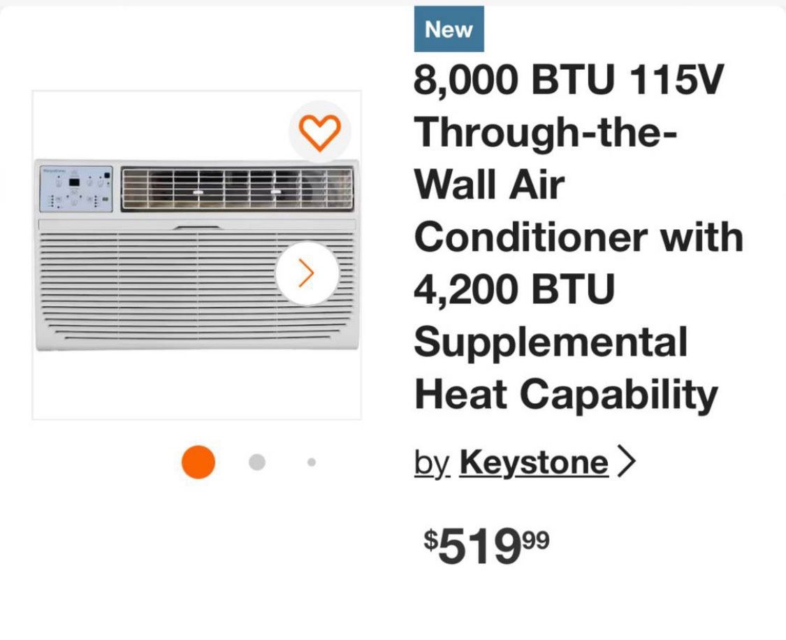 Wall AC Unit with supplemental heating 