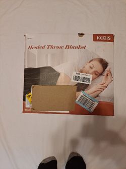 KGDJS Heated Throw Black Soft Throw Blanket 50x60. NWOT 