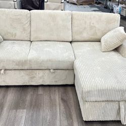 New Sleeper Sectional Couch with USB and Cup Holders! Includes Free Delivery 🚚!
