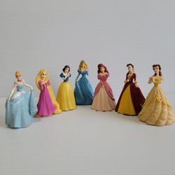 Disney Mini Figures Cake Toppers Princess Lot Of 7 .