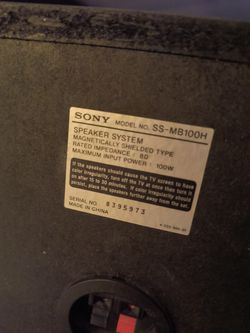 7w X  10h X 8d Sony Speakers