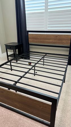 Full size bed frame and headboard and footboard 40$