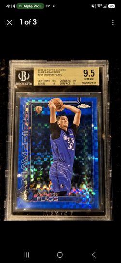 2025 Topps Chrome Cooper Flagg Blue Xfractor BGS 9.5.   Rare card,  Rare grade!