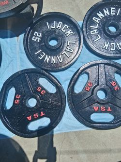 Weights Steel olympic plates 255lbs