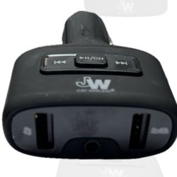 FM Stereo Transmitter with 3.5mm AUX Cable, Black