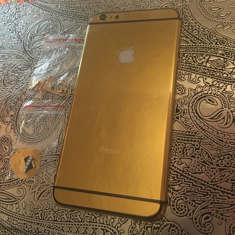iPhone 6 Plus/6s plus 24k gold platedback housing w/ glowing led apple logo