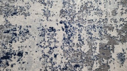 Gray and Navy Blue Area  Rug 