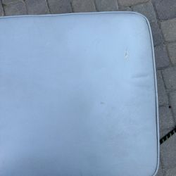 Leather ottoman - Free - Light Blue Green / Gray 