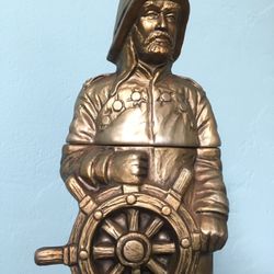 Vintage Jim Beam Ship Sea Captain Sailor Seafarer Nautical Figural Decanter Liquor Bottle